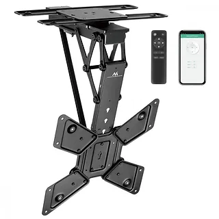 Maclean Uchwyt sufitowy elektryczny do TV, MC-491 23-65', max 30kg, VESA 600x400, obrót 90st, pilot