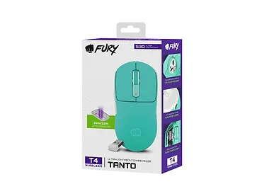Natec Mysz Fury TANTO T4 RGB 12000DPI bezprzewodowa miętowa