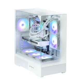 Zalman Obudowa P40 Prism Mid-Tower szkło hartowane biała