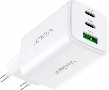 YENKEE Ładowarka sieciowa 3xUSB 65W 3,24A Power Delivery 3.0 QC4.0