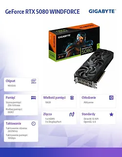 Gigabyte Karta graficzna GV-N5080WF3OC-16GD GV-N5080WF3OC-16GD