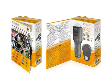 Technaxx Deutschland GmbH & Co. KG Alarm samochodowy z ładowarką USB 2 porty TX-100