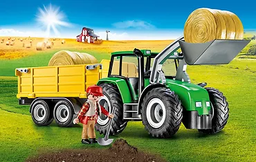 Playmobil Zestaw figurek Country 9317 Traktor z przyczepą