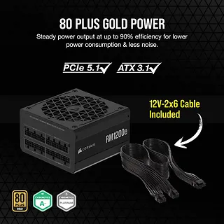 Corsair Zasilacz RM1200e PCIe5.1 80+GOLD F.MODULAR ATX3.1