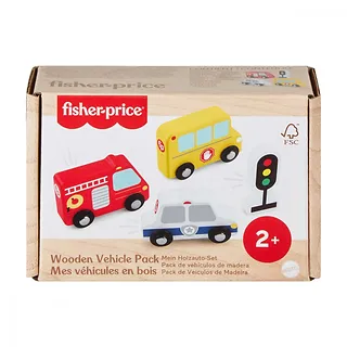 Fisher Price Samochody drewniane zestaw