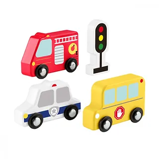 Fisher Price Samochody drewniane zestaw