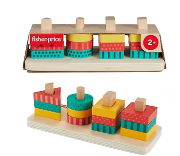 Fisher Price Wood Drewniany sorter kształtów