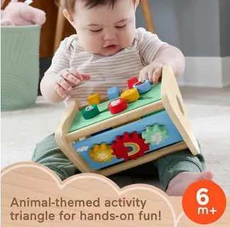 Fisher Price Wood Drewniany aktywny trójkąt