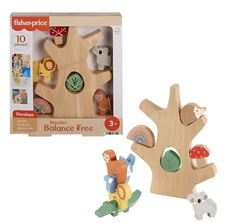 Fisher Price Wooden Drewniane drzewko zestaw klocków