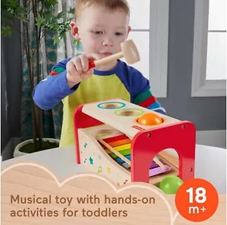 Fisher Price Wood Zabawka muzyczna Cymbałki Drewno
