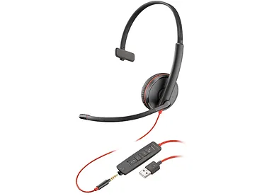 Zestaw słuchawkowy HP Poly Blackwire C3225 USB-C + jack 3,5 mm