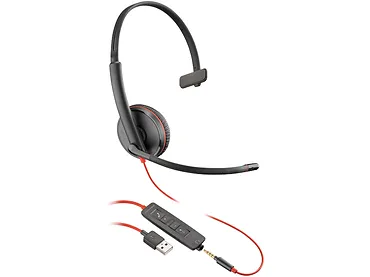 Zestaw słuchawkowy HP Poly Blackwire C3225 USB-C + jack 3,5 mm