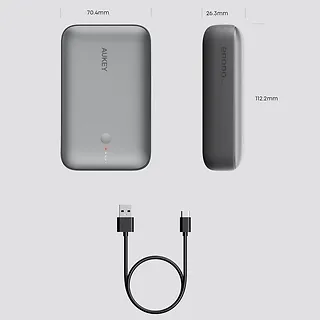 AUKEY Mini Power Bank PB-Y57| 20000mAh | 22.5W | 2xUSB | PD 3.0 QC 3.0 LED