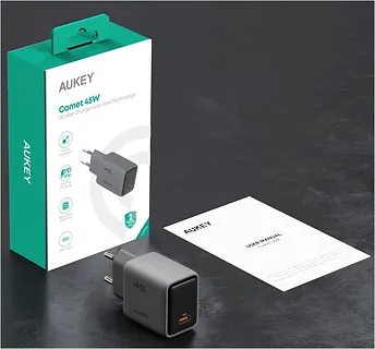 AUKEY Ładowarka sieciowa PA-C2 1xUSB-C PD 45W 4A QC4+ PD3.0 AFC PPS FCP SCP SSCP