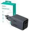 AUKEY Ładowarka sieciowa PA-C3 3xUSB (2xUSB-C + 1xUSB-A) 67W 5A QC5.0 PD3.0 AFC PPS FCP SCP