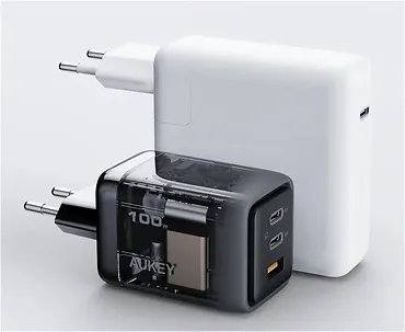 AUKEY Ładowarka sieciowa PA-C5 3xUSB (2xUSB-C i 1xUSB-A) 100W 5A QC5.0 PD3.0 AFC PPS FCP SCP