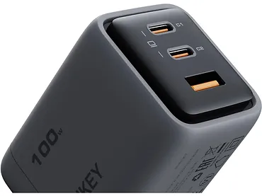 AUKEY Ładowarka sieciowa PA-C5 3xUSB (2xUSB-C i 1xUSB-A) 100W 5A QC5.0 PD3.0 AFC PPS FCP SCP