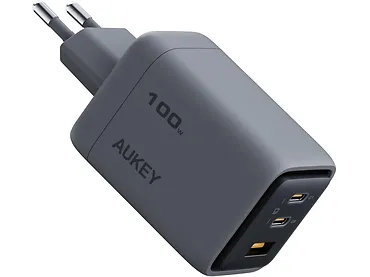 AUKEY Ładowarka sieciowa PA-C5 3xUSB (2xUSB-C i 1xUSB-A) 100W 5A QC5.0 PD3.0 AFC PPS FCP SCP