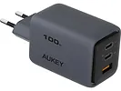AUKEY Ładowarka sieciowa PA-C5 3xUSB (2xUSB-C i 1xUSB-A) 100W 5A QC5.0 PD3.0 AFC PPS FCP SCP