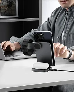 AUKEY Ładowarka bezprzewodowa LC-MC312 Slim 3w1 Qi2 15W MagSafe + ładowarka PD 30W + Etui