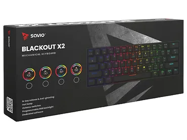 Klawiatura mechaniczna SAVIO BLACKOUT X2 OUTEMU Brown, Hot Swap