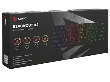 Klawiatura mechaniczna SAVIO BLACKOUT X2 OUTEMU Peach Silent, Hot Swap