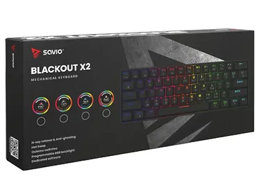 Klawiatura mechaniczna SAVIO BLACKOUT X2 OUTEMU Red, Hot Swap