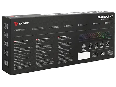 Klawiatura mechaniczna SAVIO BLACKOUT X2 OUTEMU Red, Hot Swap