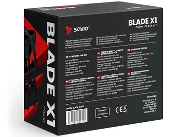 Zestaw wentylatorów SAVIO BLADE X1 SET 3 x 120mm 4-pin PWM