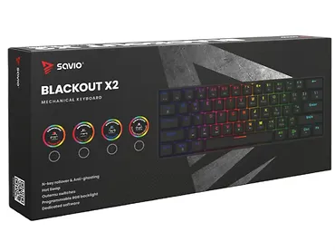 Klawiatura mechaniczna SAVIO BLACKOUT X2 OUTEMU Blue, Hot Swap