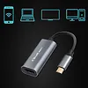 Qoltec Adapter aluminiowa przejściówka USB-C na HDMI 4K | 60Hz | 32AWG