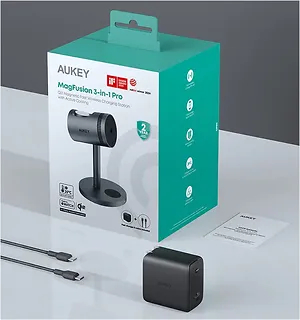 AUKEY LC-MC311A 3w1 15W Qi2 chłodząca ładowarka bezprzewodowa MagSafe + ładowarka PD 30W