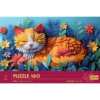 Trefl Puzzle 160 elementów 40-lecie Paper Art Kotek
