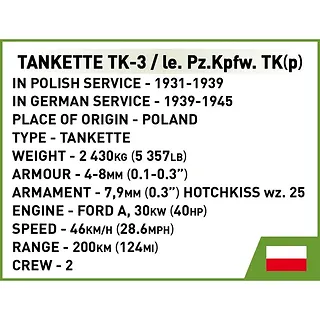 Cobi Klocki Klocki Tankietka TK-3 323 klocków