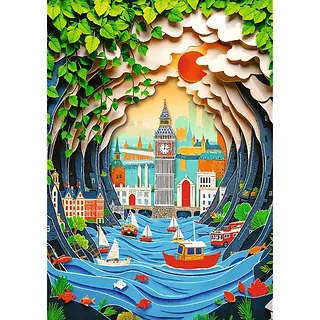 Trefl Puzzle 1000 elementów 40-lecie Paper Art Londyn