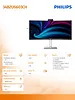 Philips Monitor 34B2U6603CH 34 cale Curved VA HDMIx2 DP HAS Thunderbolt RJ45