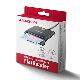 AXAGON Czytnik kart identyfikacyjnych CRE-SM3TC  USB-C, 1.2m kabel