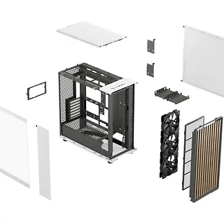 Fractal Design Obudowa North XL RC Chalk White TG Clear
