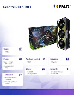 Palit Karta graficzna GeForce RTX 5070 Ti GAMEROCK 16GB GDDR7 256bit 3DP/HDMI