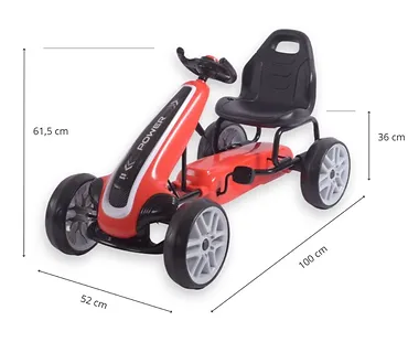 Milly Mally Gokart na pedały Power RED