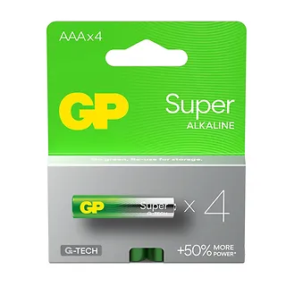GP Battery Baterie alkaliczne LR03/AAA GP SUPER 4szt. (G-TECH)