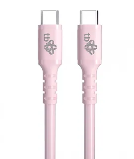 TB Kabel USB C - USB C 60W żelowy 1m różowy