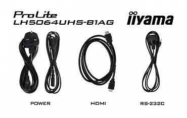 IIYAMA Monitor 50 cali LH5064UHS-B1AG, 24/7,IPS,ANDROID14,4K,500cd,1200:1,   2xHDMI ,USB-C,RJ45, RS-232c, IR, 2x10W, 2xUSB, UCHWYT ŚCIENNY,iiSignage2,WiFi,Fa