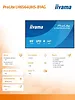 IIYAMA Monitor 65 cali LH6564UHS-B1AG, 24/7,VA,ANDROID14,4K,500cd,5000:1,    2xHDMI ,USB-C,RJ45, RS-232c, IR, 2x10W, 2xUSB, UCHWYT ŚCIENNY,iiSignage2,WiFi,Fa