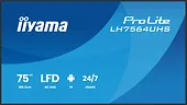 IIYAMA Monitor 75 cali LH7564UHS-B1AG, 24/7,VA,ANDROID14,4K,500cd,5000:1,    2xHDMI ,USB-C,RJ45, RS-232c, IR, 2x10W, 2xUSB, UCHWYT ŚCIENNY,iiSignage2,WiFi,Fa