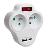 Gniazdko prądowe x2 USB MCE336 typ E