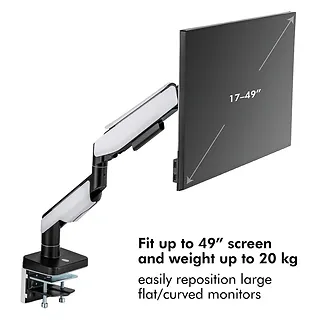 Uchwyt do monitora,VESA 17-49 cali gazowy, max. 20kg