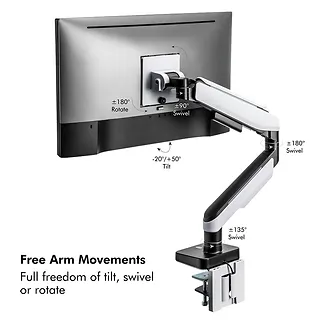 Uchwyt do monitora,VESA 17-49 cali gazowy, max. 20kg