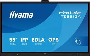 Monitor 55 cali TE5513A-B1AG INFRARED,40pkt,IPS,4K,7H,450cd/m2,      WiFi,USB, ANDROID 14, Google EDLA,2x20W, UCHWYT CIENNY