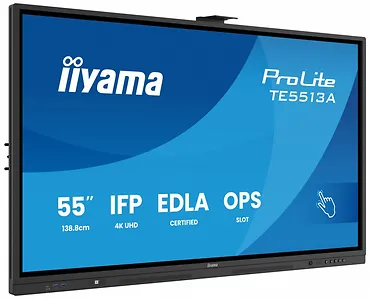 Monitor 55 cali TE5513A-B1AG INFRARED,40pkt,IPS,4K,7H,450cd/m2,      WiFi,USB, ANDROID 14, Google EDLA,2x20W, UCHWYT CIENNY